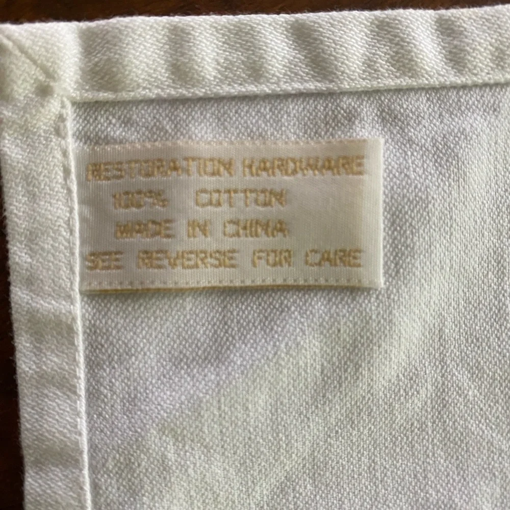 Silver Rooster Cloth Cocktail Napkins vintage Restoration Hardware set of 4